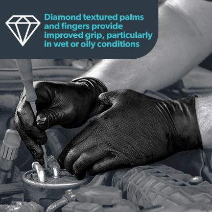 Slika Rokavice za enkratno uporabo iz nitrila z diamantnim vzorcem,GA013