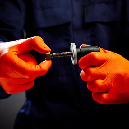 Slika Rokavice za enkratno uporabo iz nitrila z vzorcem na dlani,GA005