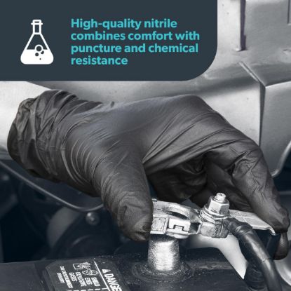 Slika Rokavice za enkratno uporabo iz nitrila, črne barve, GA006