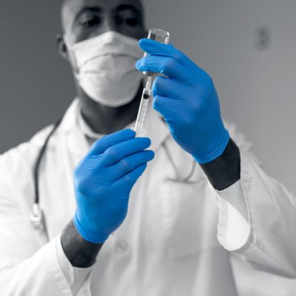 Slika Rokavice za enkratno uporabo iz nitrila, modre barve ,GS003