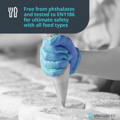 Slika Rokavice za enkratno uporabo iz nitrila, modre barve,GP001