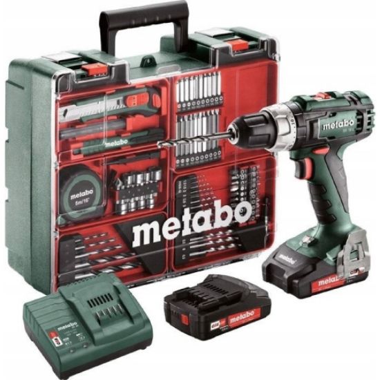 BATERIJSKI VRTALNIK / VIJAČNIK BS 18 L SET ( 74-delni set pribora ) METABO