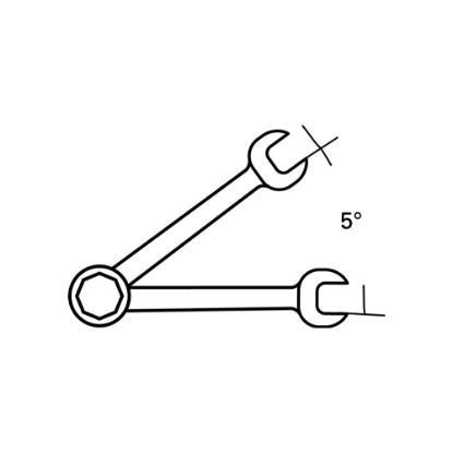 Slika 16-delna GARNITURA ključev z ragljo(8-19mm) ,TECWERK