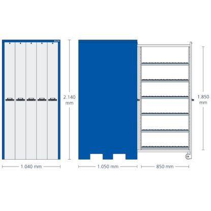 Slika OMARA ZA ORODJE WKS 002 Set Z, s 30 nosilci WKH 403 (za 480 trnov), z izvlečnimi
