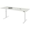 Električna dvižna pisalna miza z melaninsko ploščo, svetlo siva