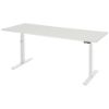 Električna dvižna pisalna miza z melaninsko ploščo, svetlo siva
