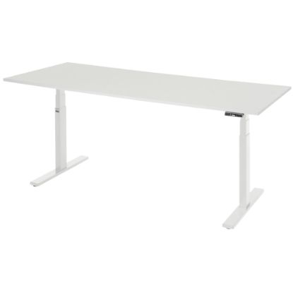 Slika Električna dvižna pisalna miza z melaninsko ploščo, svetlo siva