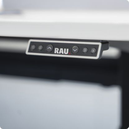 Slika Električna dvižna pisalna miza z melaninsko ploščo, črna