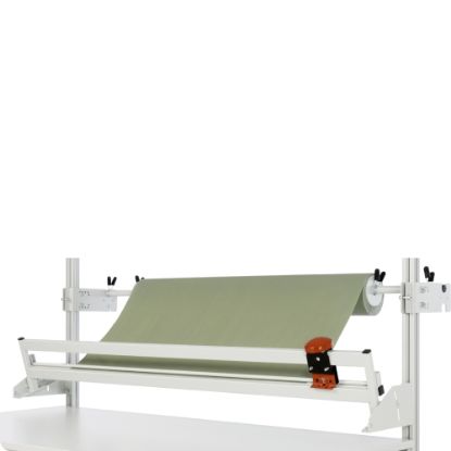 Slika Pakirna miza, nadgradna polica, magazin za kartone, z roko za monitor in rezalno