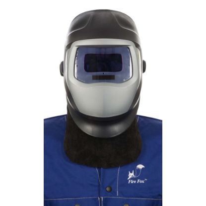 Slika ZAŠČITA SPREDNJEGA DELA VRATU IZ GOVEJEA USNJA Z RAZPORKOM ČRNE BARVE, WELDAS 44