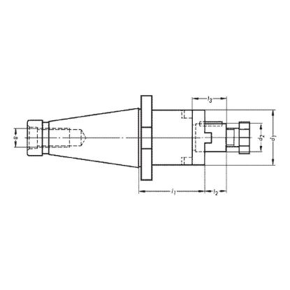 Slika TRN VPENJALNI KOMBINIRANI ZA REZKALNO GLAVO DIN2080 SK40/D40mm, L=52mm