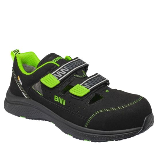 Delovni sandal s kapico nizek, črno zelen, Wideon S1PS ESD