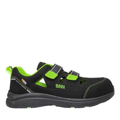 Slika Delovni sandal s kapico nizek, črno zelen, Wideon S1PS ESD