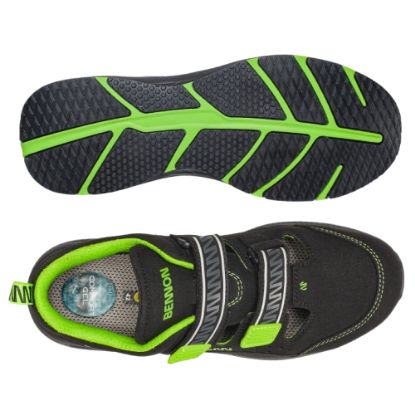 Slika Delovni sandal s kapico nizek, črno zelen, Wideon S1PS ESD