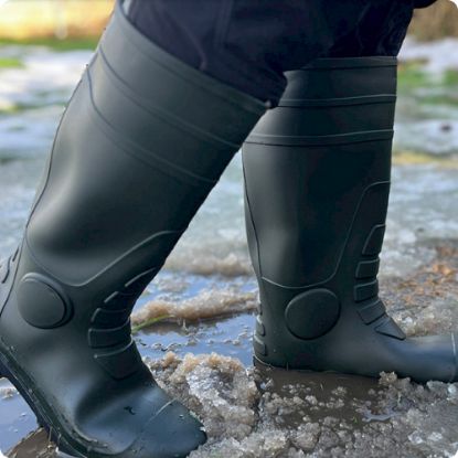 Slika Delovni škorenj s kapico, PVC, zelen, Wiesmoor Green, 34 cm, S5