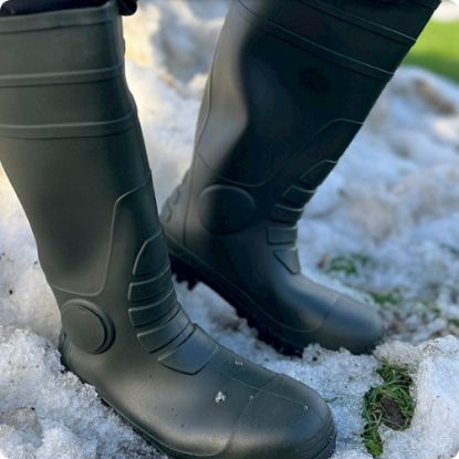 Slika Delovni škorenj s kapico, PVC, zelen, Wiesmoor Green, 34 cm, S5