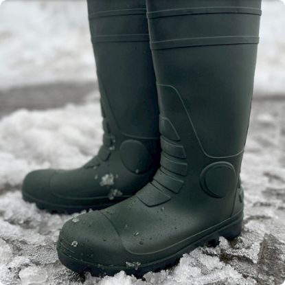 Slika Delovni škorenj s kapico, PVC, zelen, Wiesmoor Green, 34 cm, S5