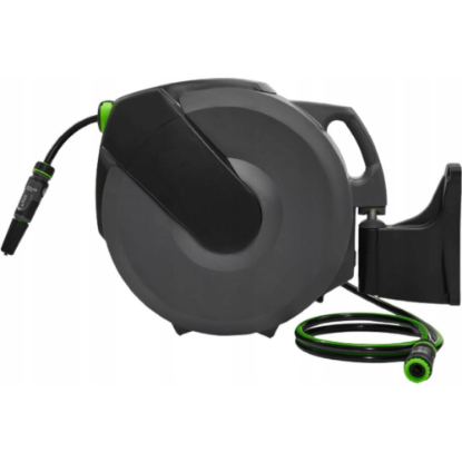 Slika NAVIJALEC CEVI ZA VODO Set vključuje cev dolžine 25 m in 1/2" priključke s pršil