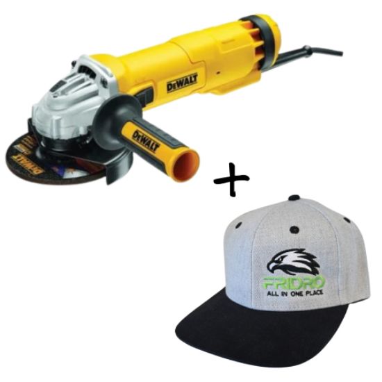 BRUSILNIK KOTNI 125mm/1400W (DWE4237) + KAPA S ŠILTOM FRIDRO