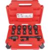 13-DELNA GAR. UDARNIH NASADNIH KLJUČEV 1/2" 10-24 MM Z ADAPTERJEM 1/4", PODALJŠK