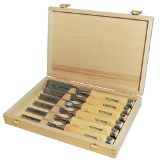 Slika Firmer chisel set hornbeam handle Ulm shape ,TECWERK
