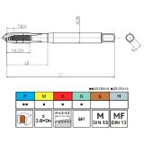 Slika Sveder nav. strojni DIN13/B HSS AlCrN - ravni