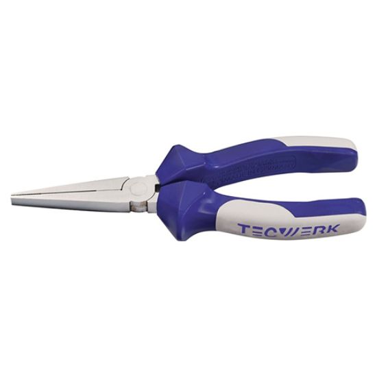 Long-nose pliers pliers, chrome-plated, long, flat ,TECWERK