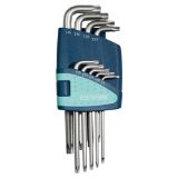 Slika KLJUC TORX KOTNI V 9-DELNI GARNITURI,  TX9-TX45 - TECWERK