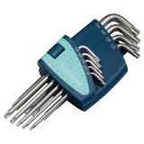 Slika KLJUC TORX KOTNI V 9-DELNI GARNITURI,  TX9-TX45 - TECWERK