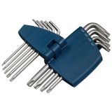 Slika KLJUC TORX KOTNI V 9-DELNI GARNITURI,  TX9-TX45 - TECWERK