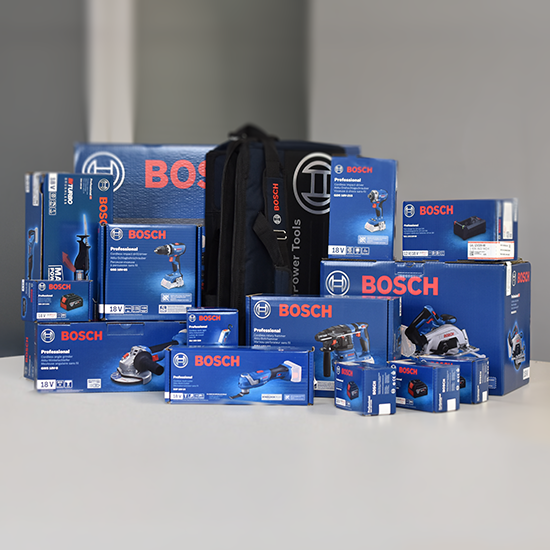 SET 8 AKU ORODIJ Bosch Professional + 4 × GBA 18 V 5,0 AH + TORBA AKUMULATOR