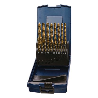 Slika Svedri spiralni v garnituri DIN338 HSS TW_14893_HSS_TiN