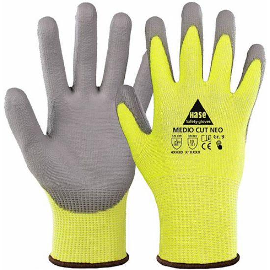 Rokavice protiurezne Medio Cut Neo, sivo-rumene barve, Hase-508470